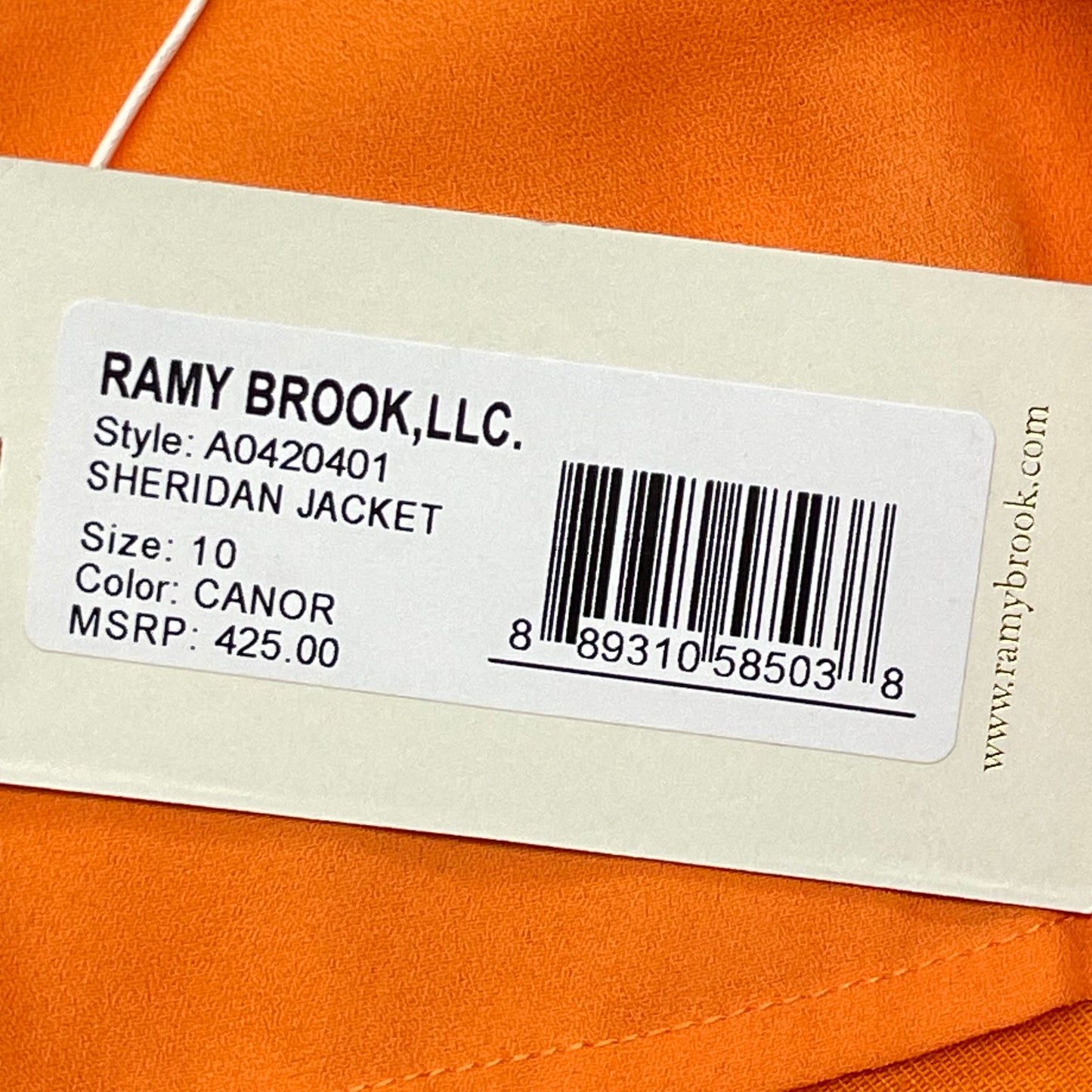 Blazer Designer By Ramy Brook In Orange, Size: M