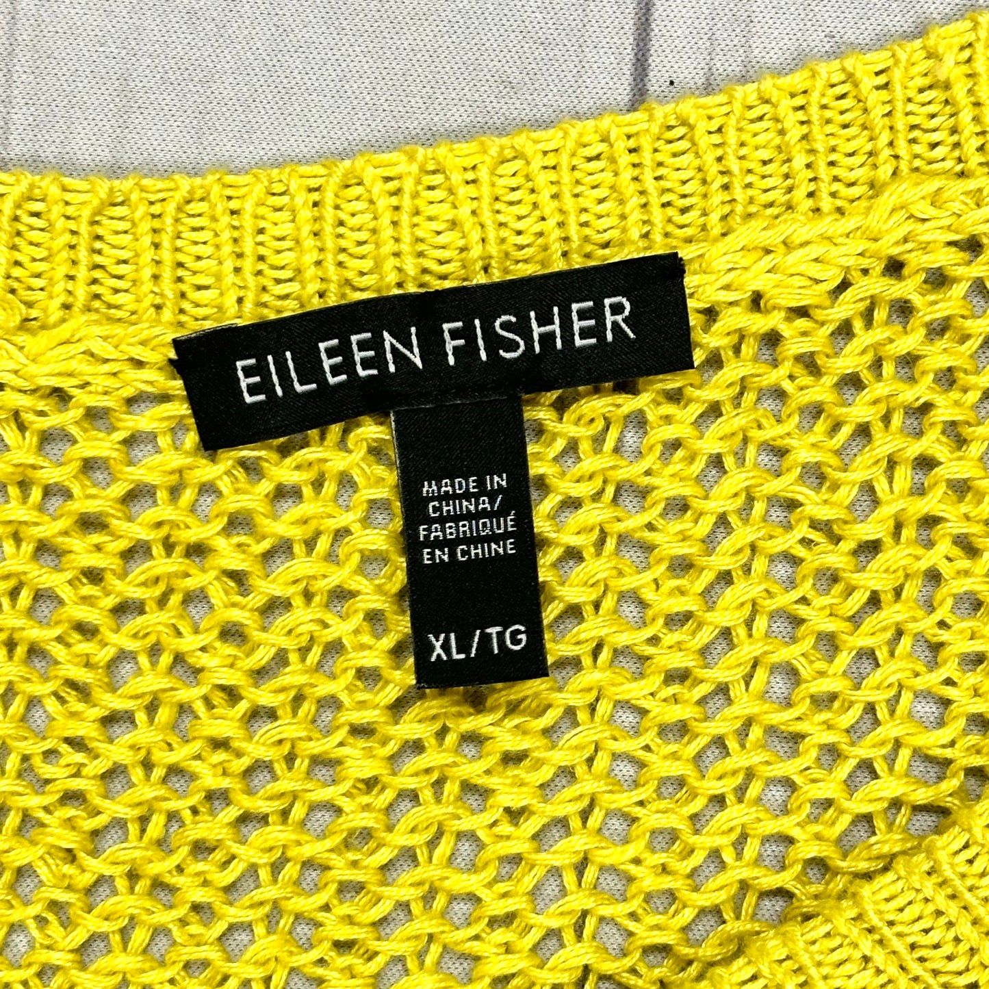 Sweater By Eileen Fisher In Yellow, Size: Xl