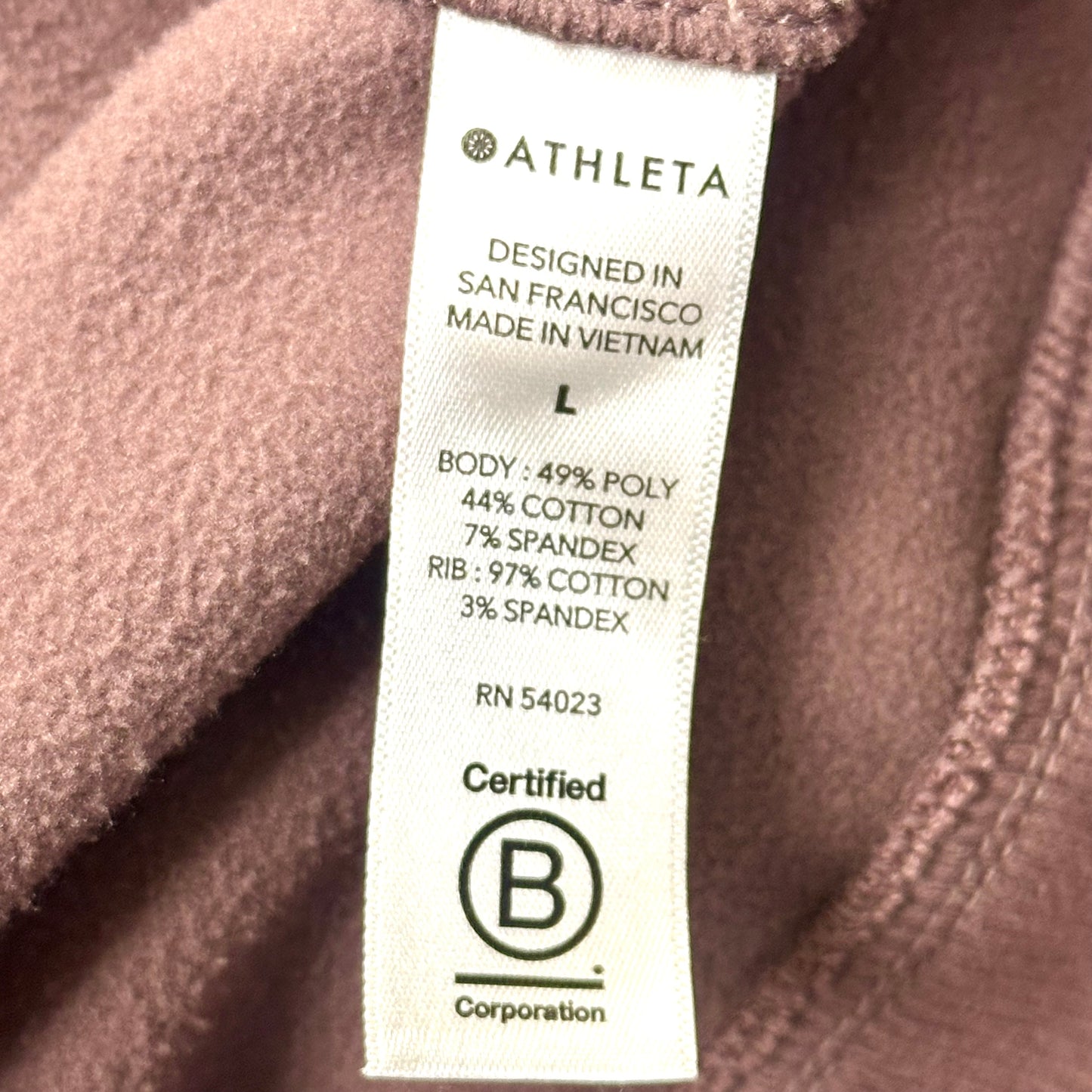 Athletic Jacket By Athleta In Grey & Pink, Size: L