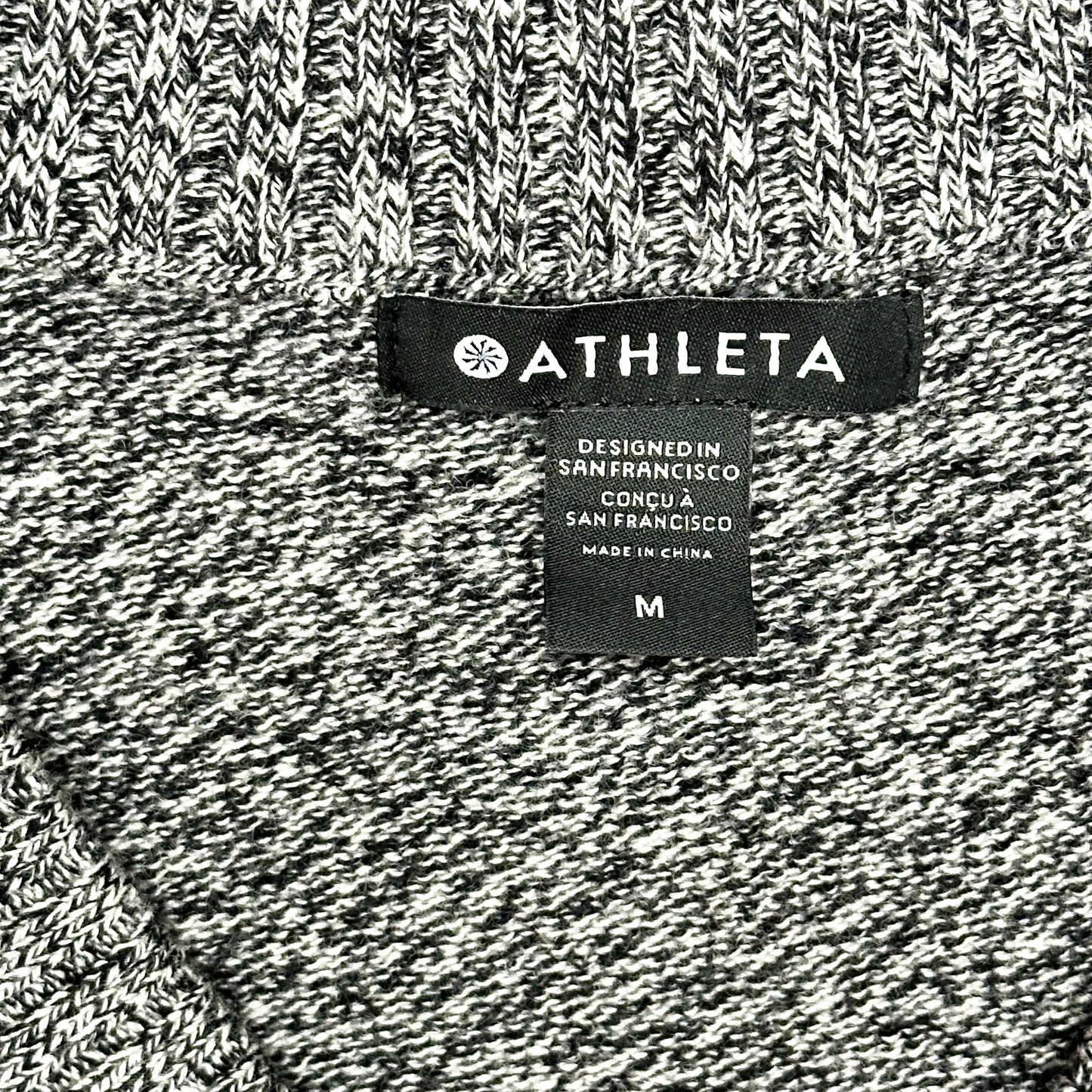 Sweater By Athleta In Black & Grey, Size: Mp