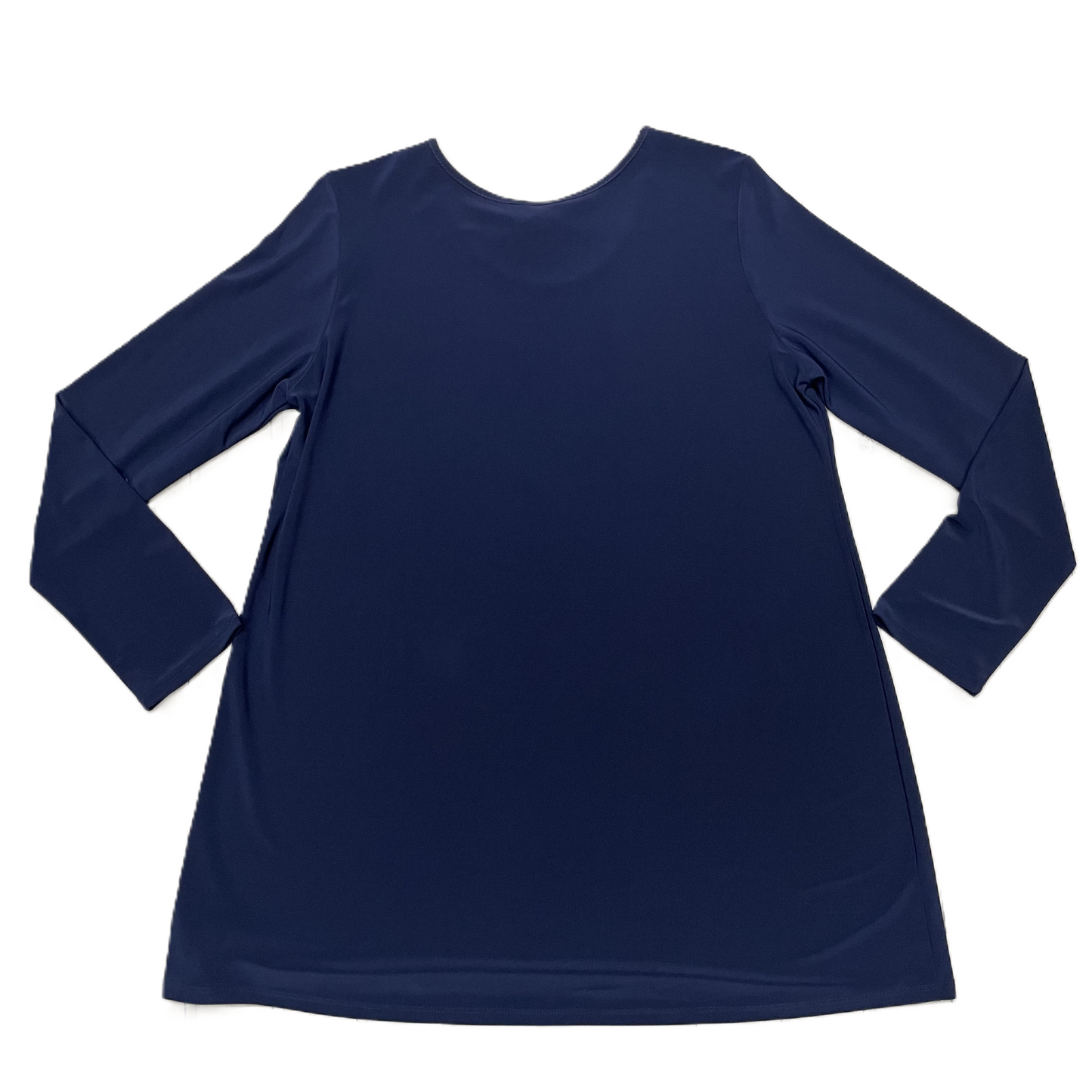 Navy Top Long Sleeve Basic By Clara Sun Woo, Size: L