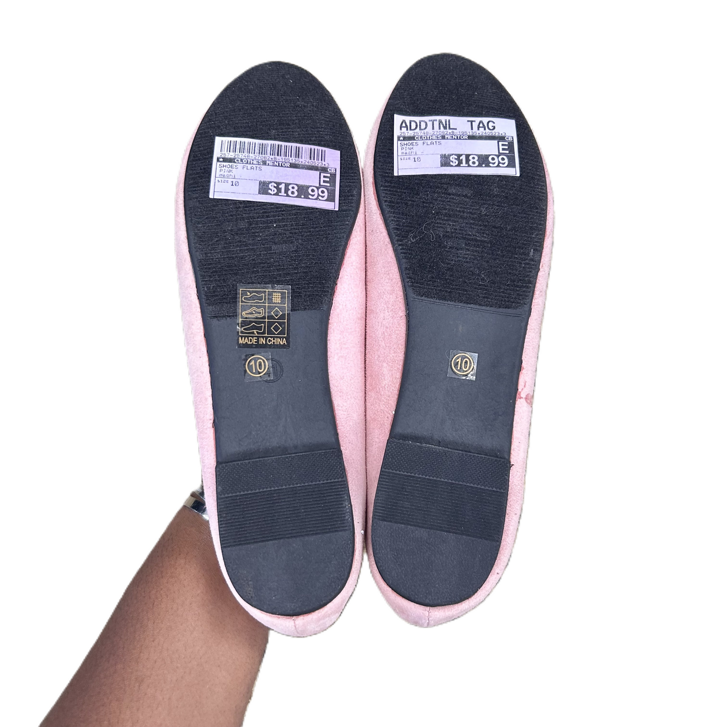 Pink Shoes Flats By Machi, Size: 10