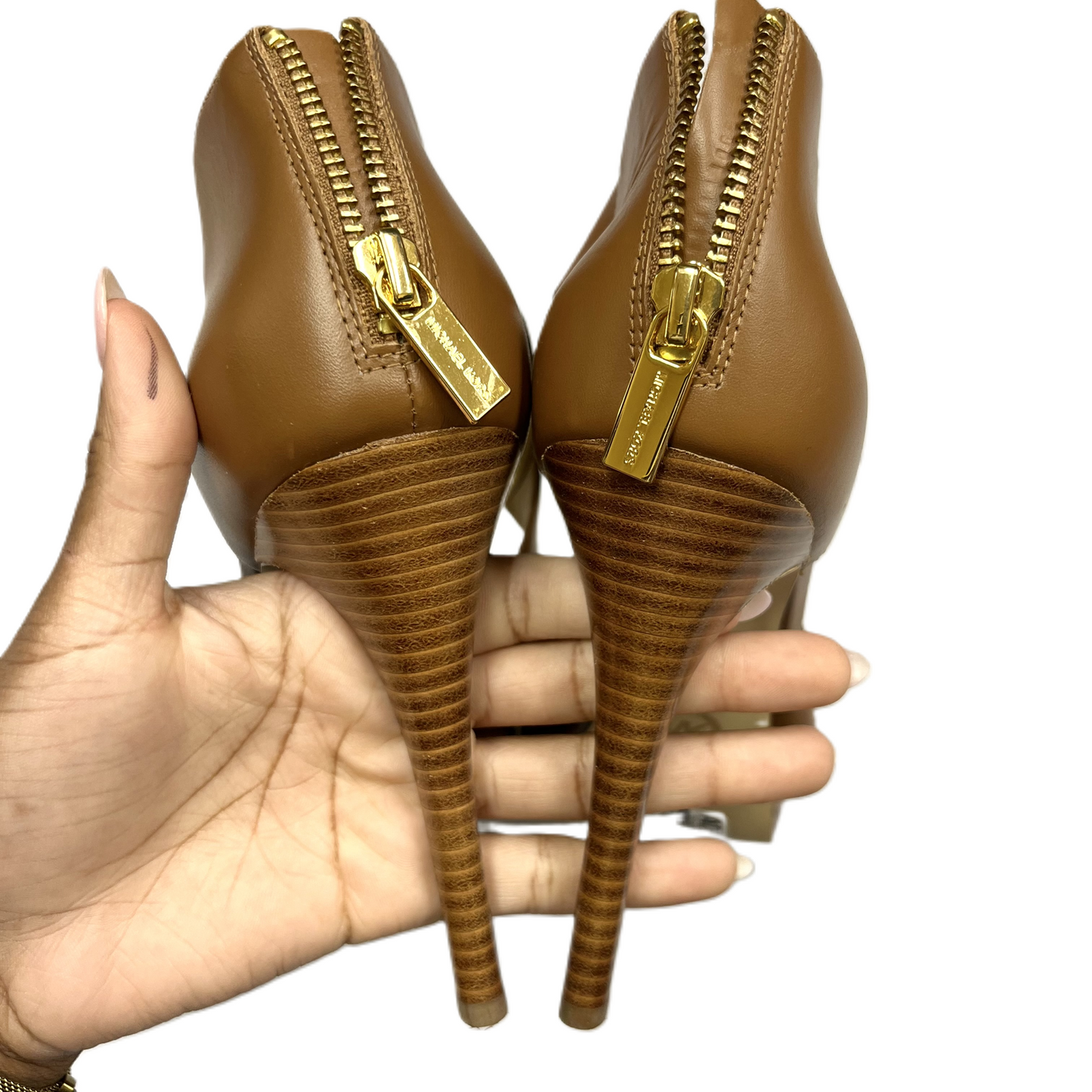 Sandals Heels Stiletto By Michael By Michael Kors In Brown, Size: 9