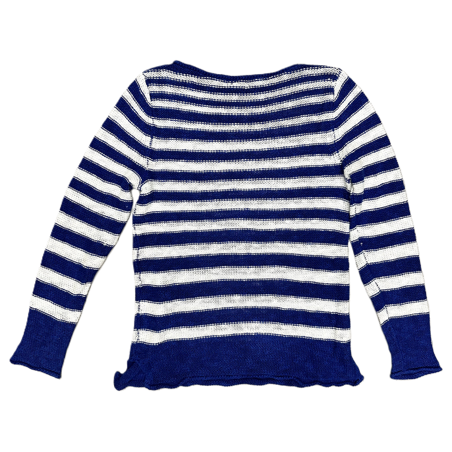 Sweater By Lauren Jeans Co In Blue & White, Size: S