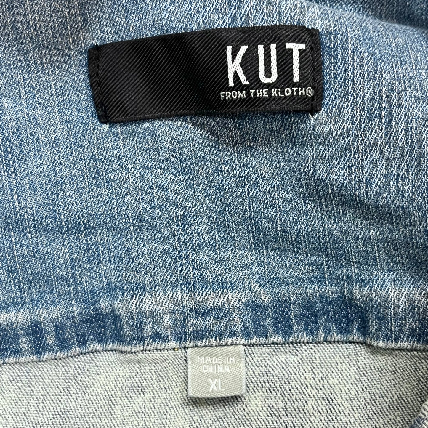 Jacket Denim By Kut In Blue, Size: Xl