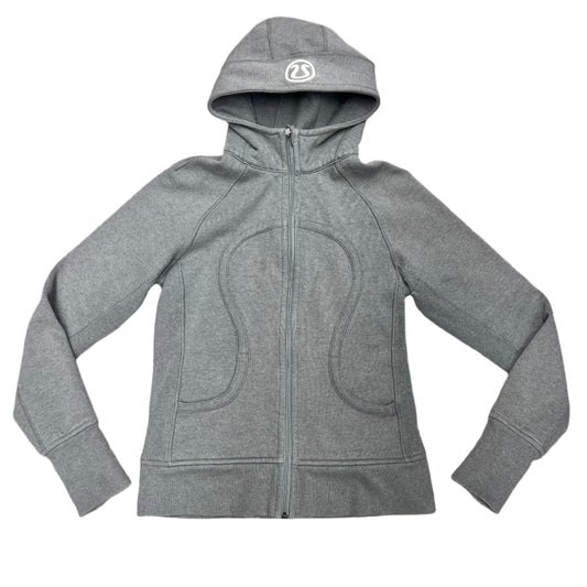 Athletic Jacket By Lululemon In Grey, Size: S