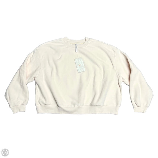 Sweatshirt Crewneck By Fabletics In Cream, Size: Xl