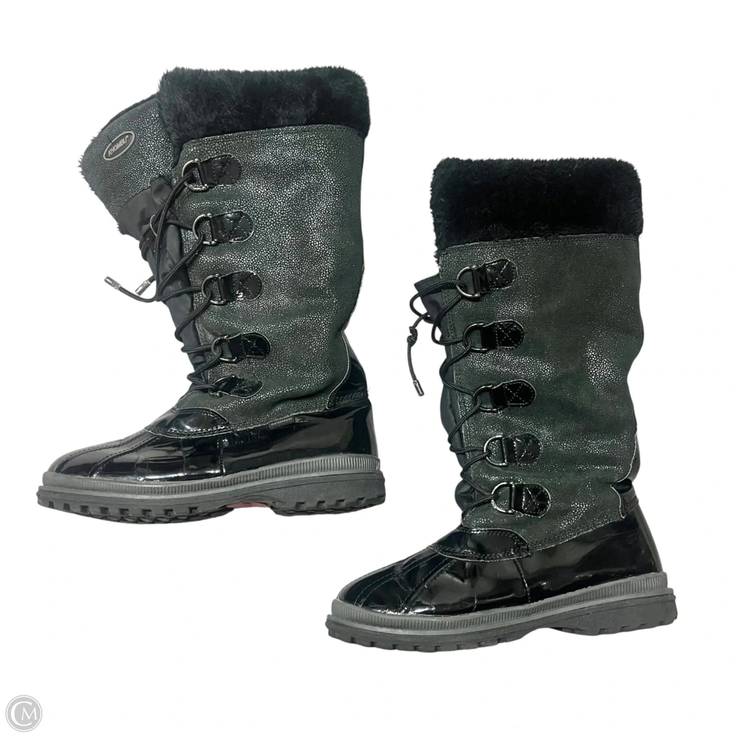 Boots Snow By Khombu In Black & Blue, Size: 10