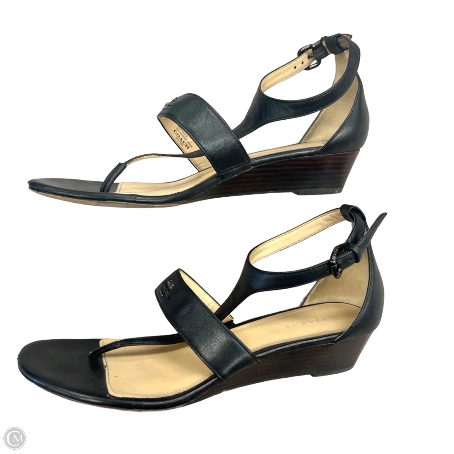Sandals Designer By Coach In Black, Size: 8