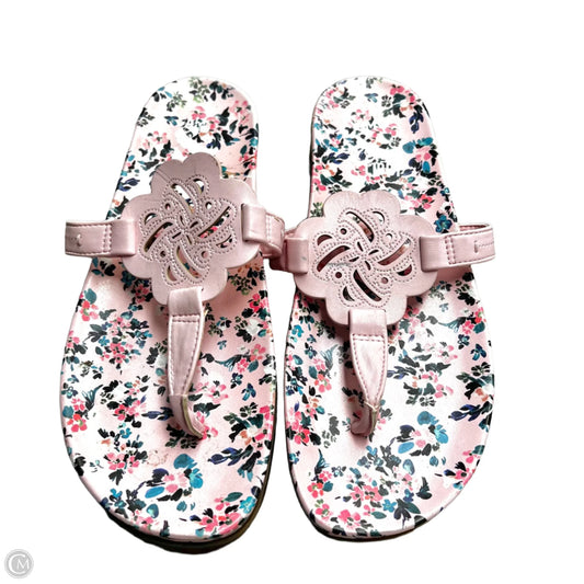 Sandals Flats In Pink, Size: 9
