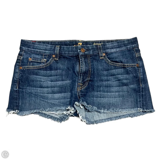 Shorts By 7 For All Mankind In Blue Denim, Size: 14
