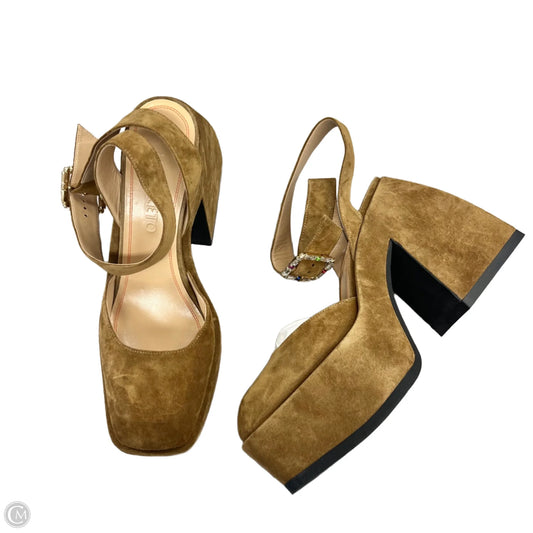 Shoes Heels Block By Nodaleta In Brown, Size: 9.5