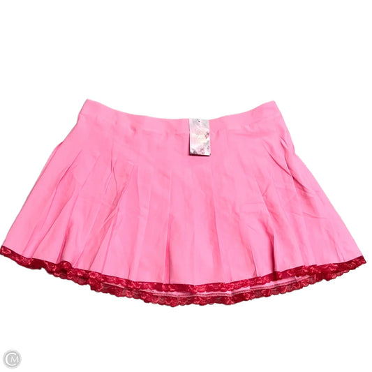 Skirt Mini & Short By My Violet In Pink & Red, Size: 4x