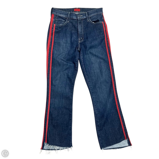 Jeans Cropped By Mother In Blue & Red, Size: 2