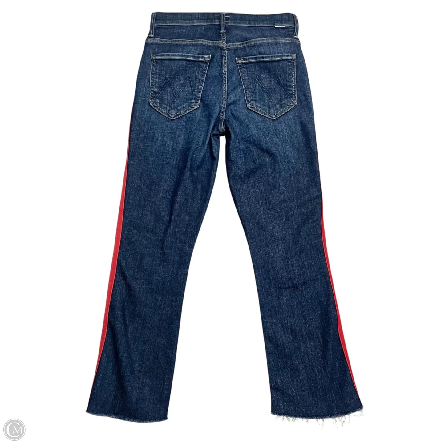 Jeans Cropped By Mother In Blue & Red, Size: 2