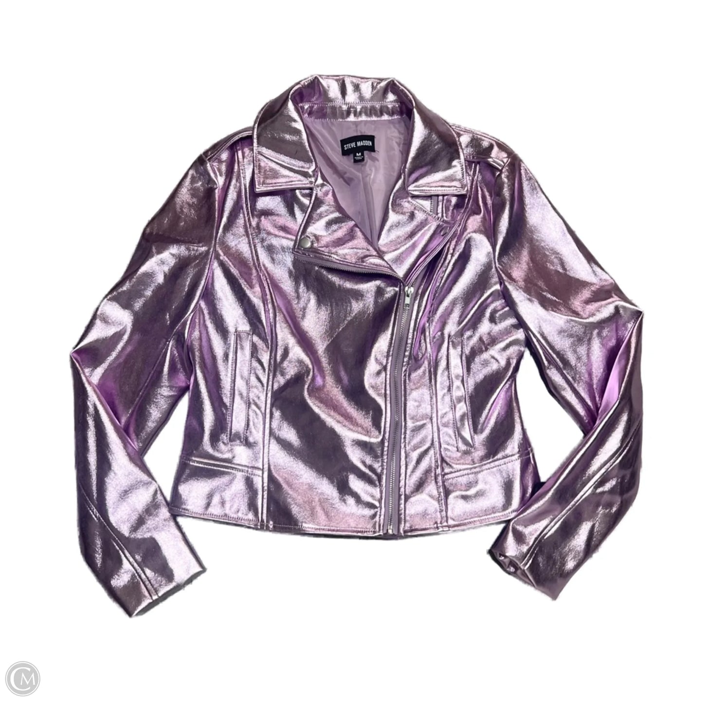 Jacket Moto By Steve Madden In Pink, Size: M