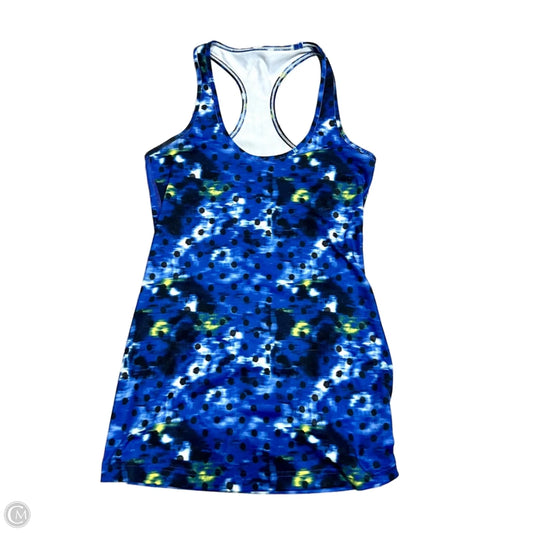 Athletic Tank Top By Lululemon In Black & Blue, Size: 6