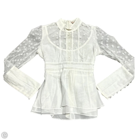 Top Long Sleeve By Free People In Cream, Size: S