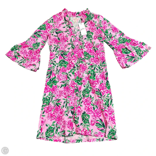 Dress Designer By Lilly Pulitzer In Pink & White, Size: Xl