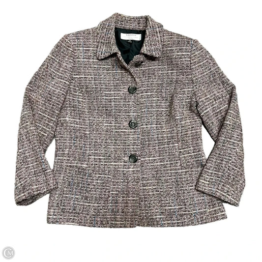 Blazer By Tahari By Arthur Levine In Black & Pink, Size: Lp