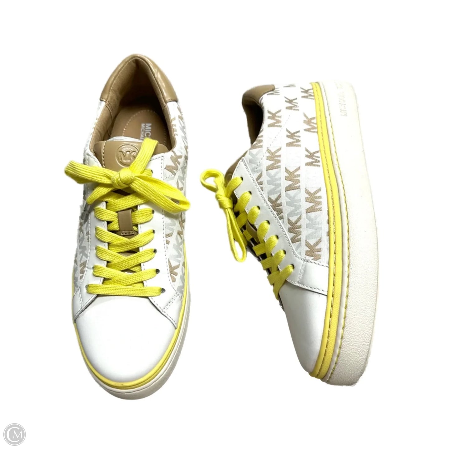 Shoes Sneakers By Michael By Michael Kors In Brown & Yellow, Size: 8