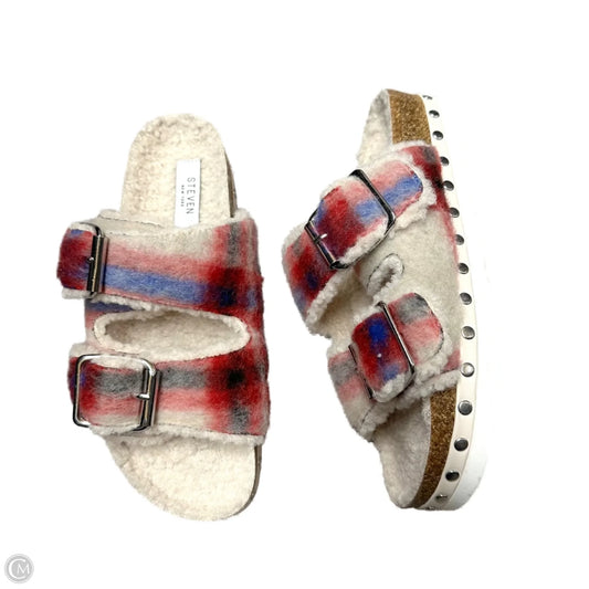 Sandals Flats By Steven In Blue Red & White, Size: 8