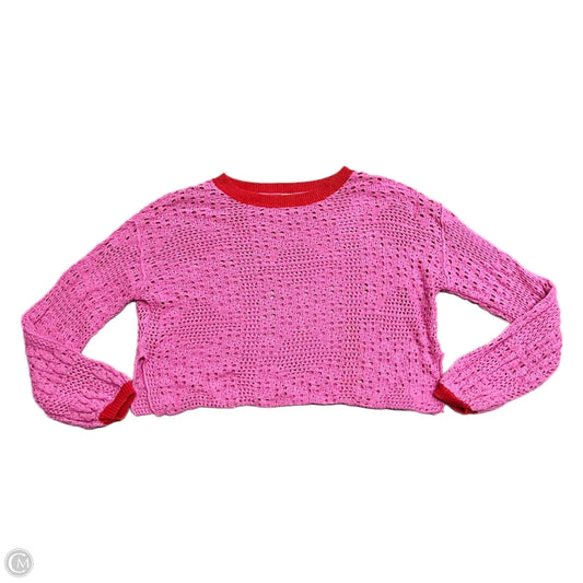 Sweater By Free People In Pink & Red, Size: Xs