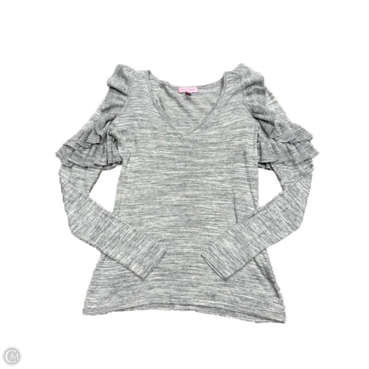 Top Long Sleeve Designer By Lilly Pulitzer In Grey, Size: Xs
