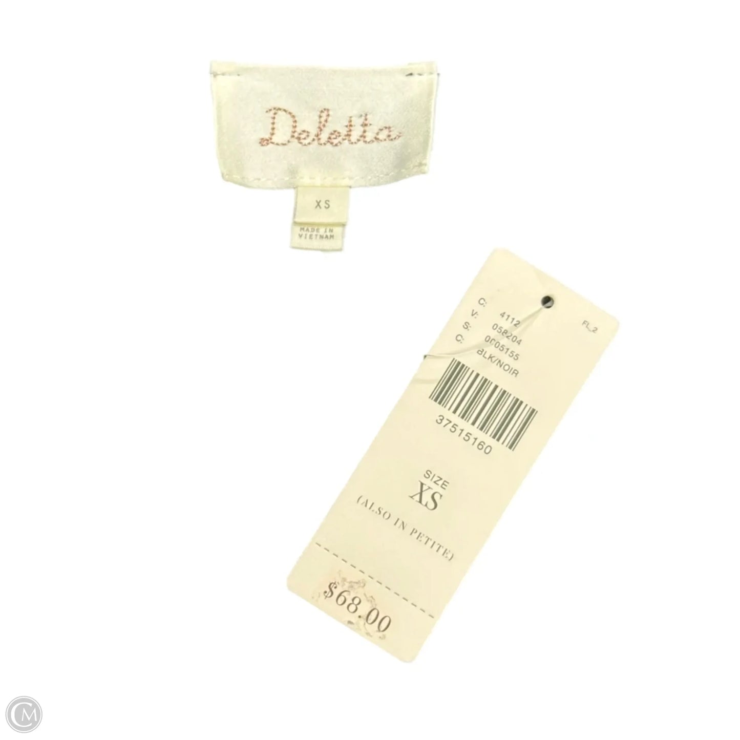 Top Long Sleeve By Deletta In Black, Size: Xs