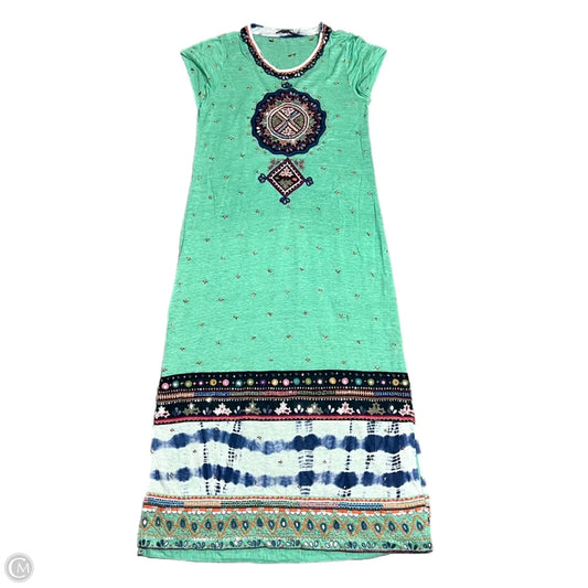 Dress Casual Maxi By Calypso St Barth In Blue & Green, Size: M