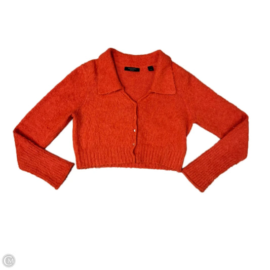 Sweater Cardigan Designer By All Saints In Orange, Size: M