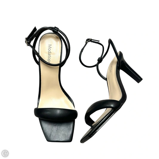 Sandals Heels Stiletto By Modatope, In Black, Size: 9