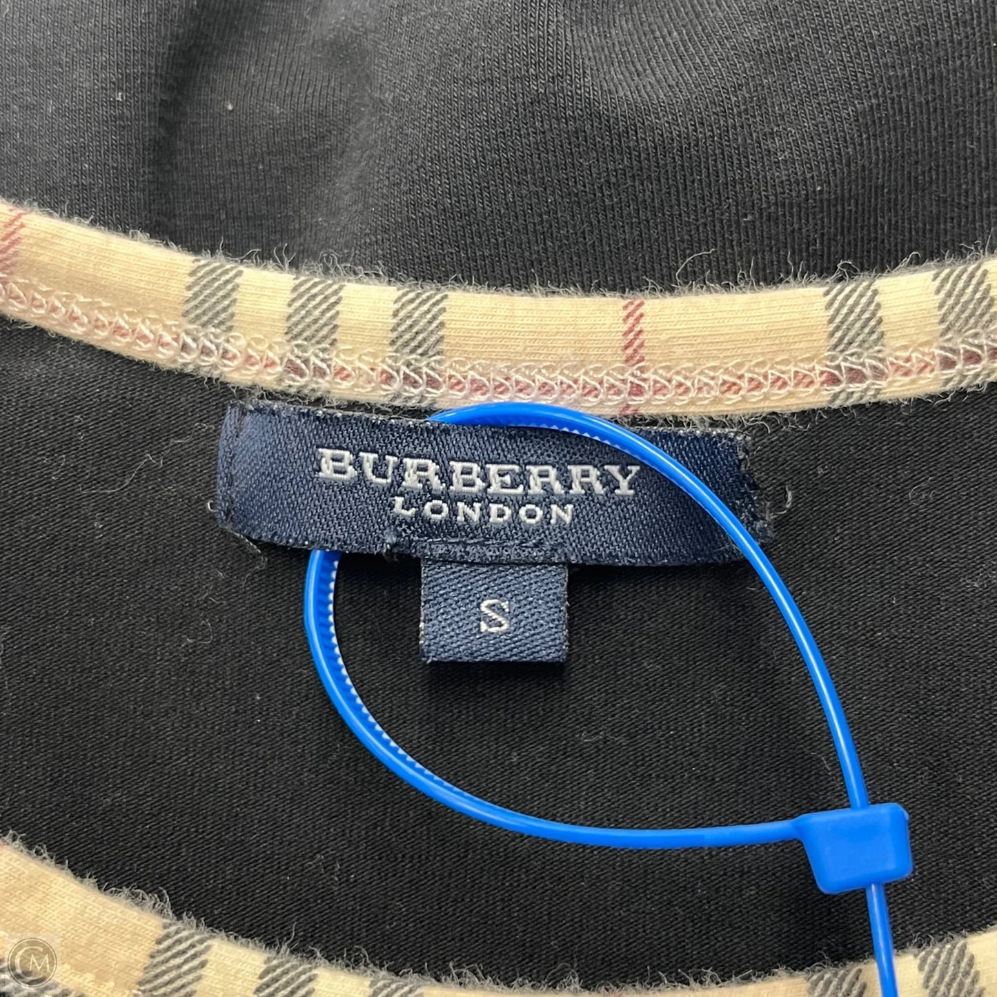 Top Long Sleeve Luxury Designer By Burberry In Black, Size: S