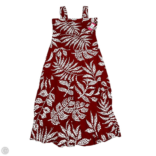 Dress Casual Maxi By Vince Camuto In Brown & White, Size: L
