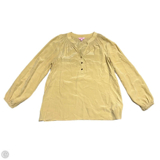 Top Long Sleeve Designer By Lilly Pulitzer In Tan, Size: S
