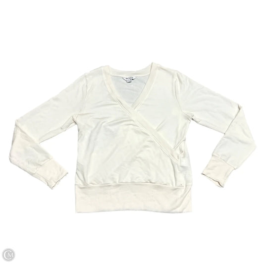 Top Long Sleeve By Athleta In Cream, Size: M