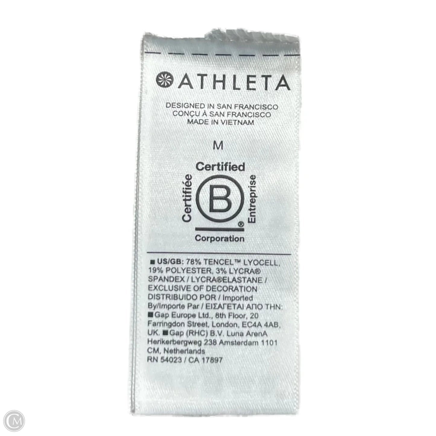 Top Long Sleeve By Athleta In Cream, Size: M