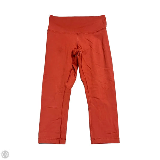 Athletic Leggings Capris By Lululemon In Orange, Size: 8