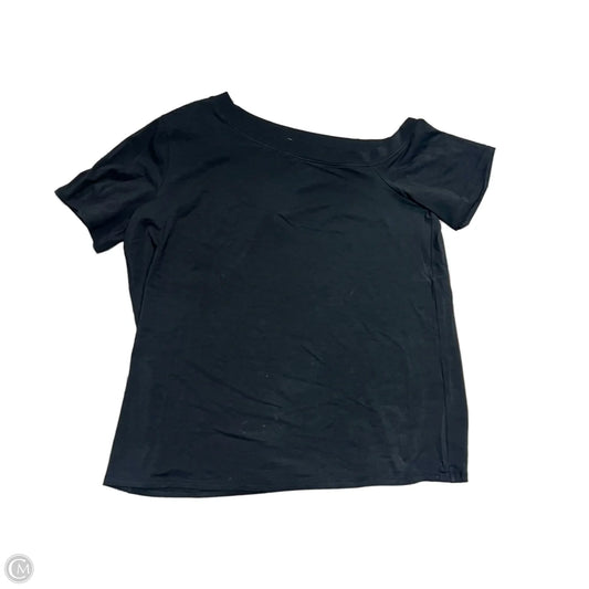 Athletic Top Short Sleeve By Lululemon In Black, Size: L