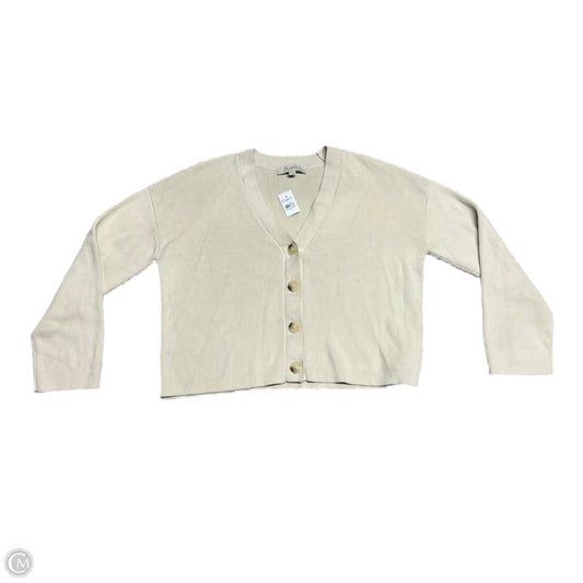 Sweater Cardigan By Loft In Cream, Size: S