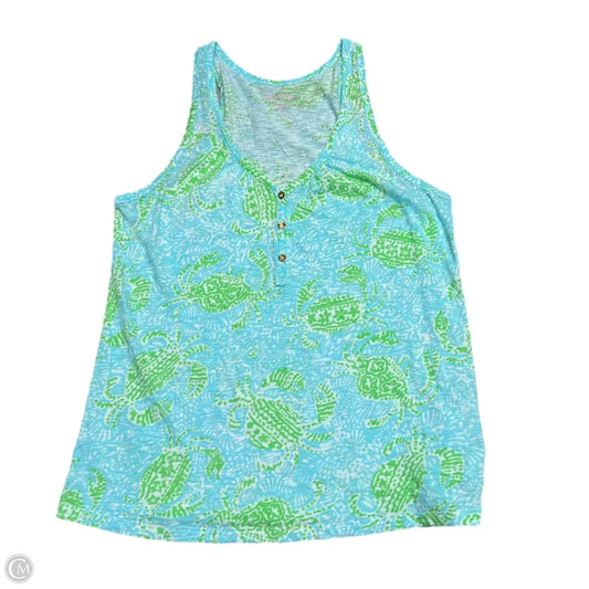 Top Sleeveless Designer By Lilly Pulitzer In Blue & Green, Size: S