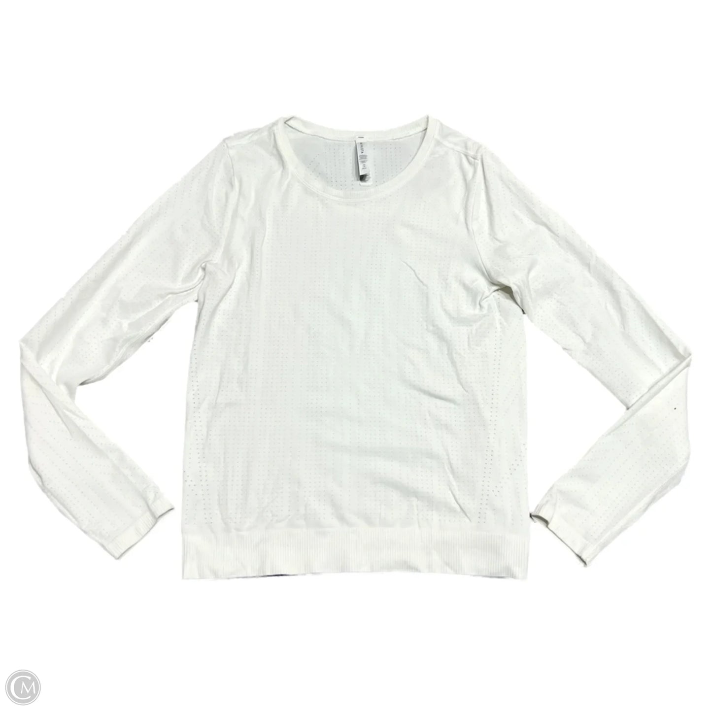 Athletic Top Long Sleeve Crewneck By Athleta In White, Size: Xs