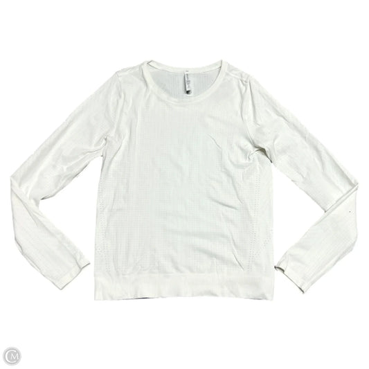 Athletic Top Long Sleeve Crewneck By Athleta In White, Size: Xs