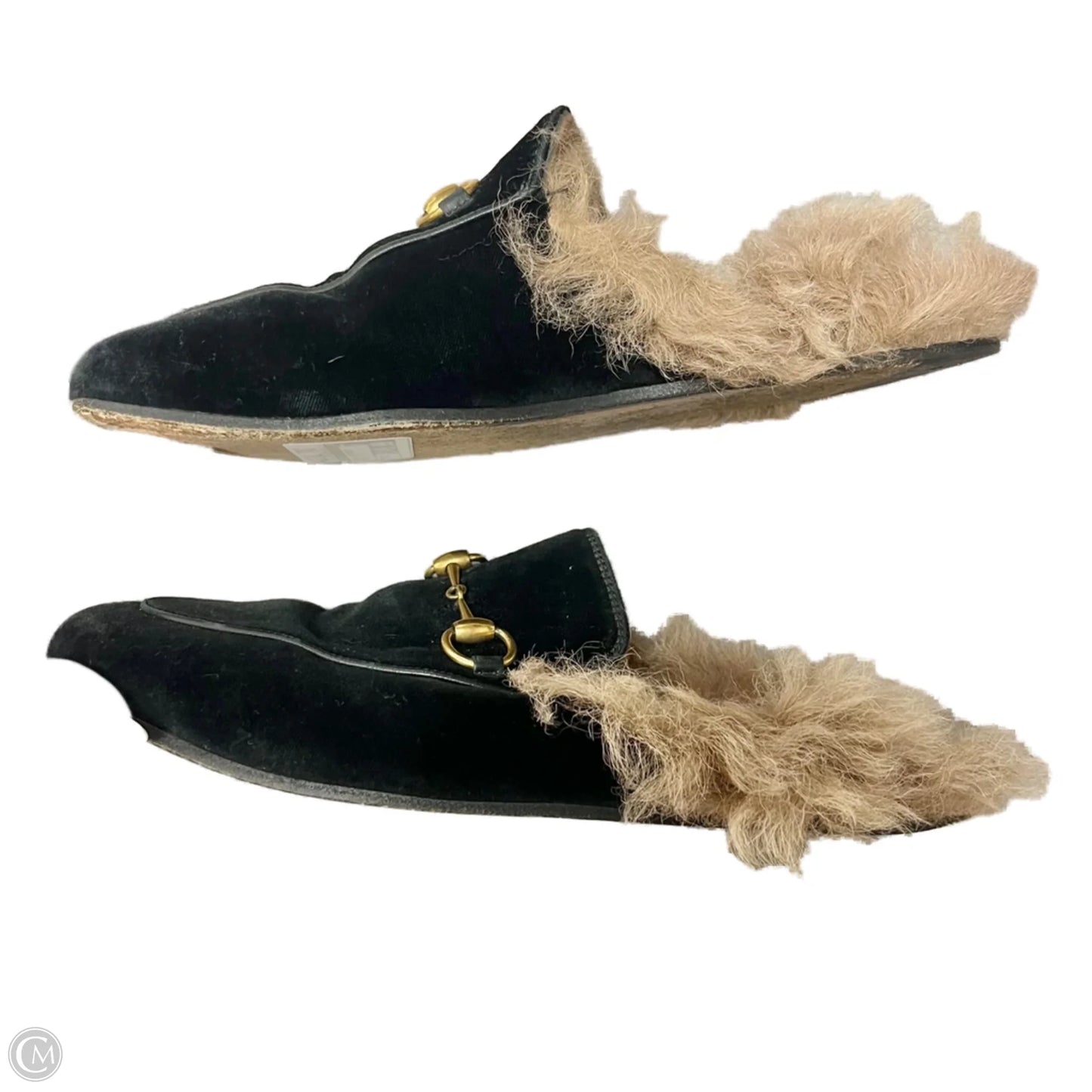 Shoes Luxury Designer By Gucci In Black, Size: 6.5