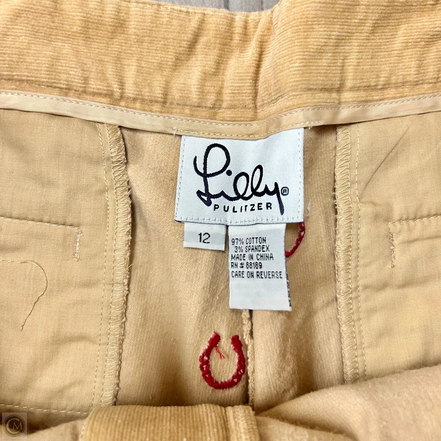 Pants Designer By Lilly Pulitzer In Brown & Red, Size: 12