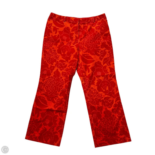 Pants Designer By Lilly Pulitzer In Orange & Red, Size: 14