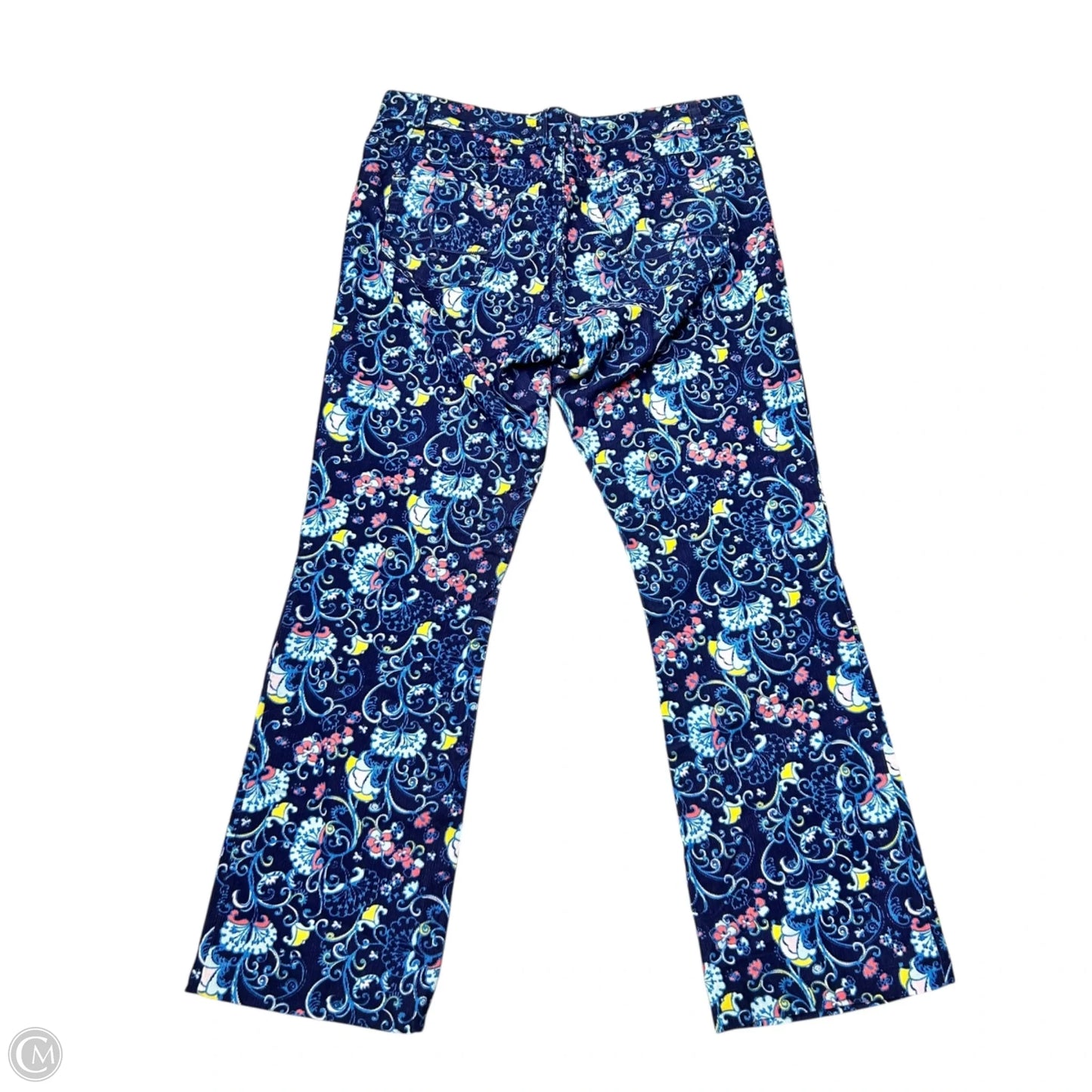 Pants Designer By Lilly Pulitzer In Blue & Yellow, Size: 14