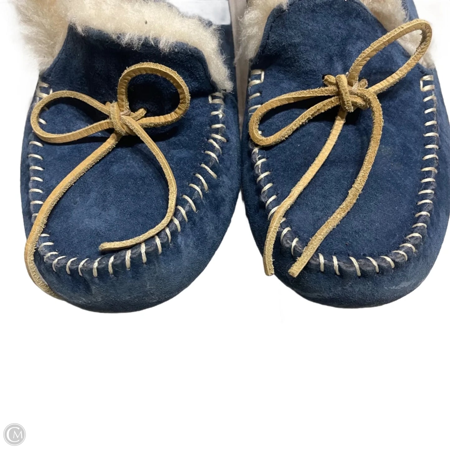 Slippers Designer By Ugg In Blue, Size: 6
