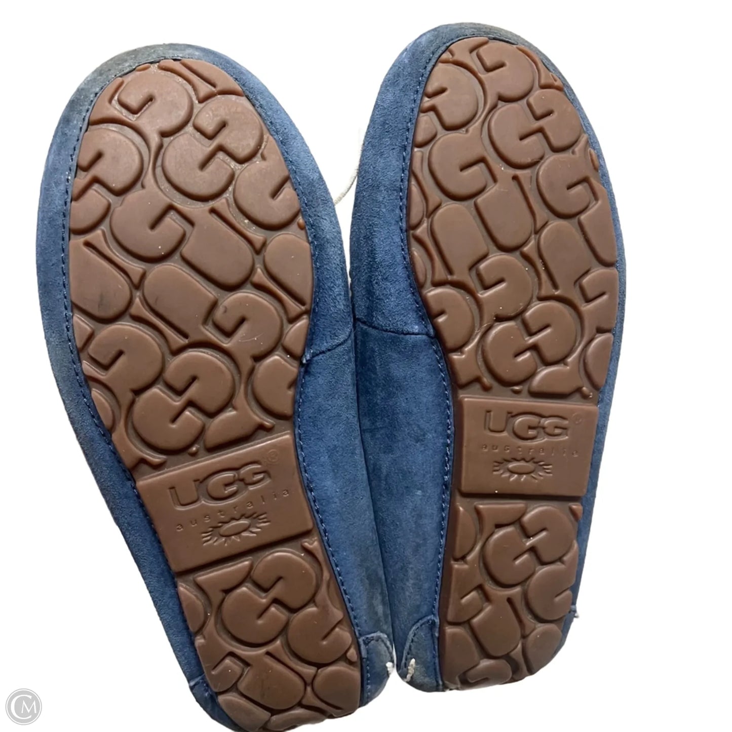 Slippers Designer By Ugg In Blue, Size: 6