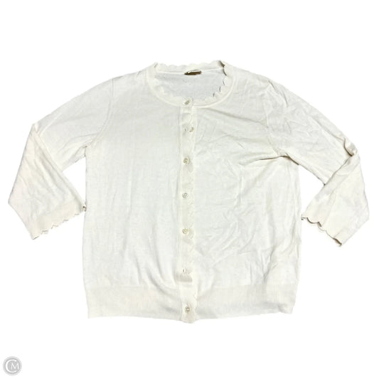 Sweater Cardigan Designer By Kate Spade In Cream, Size: L